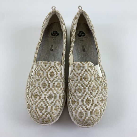 Clarks Cloudsteppers Step Glow Slip On Loafer Soft Cushion Woven Pattern Women 9 - Picture 4 of 13
